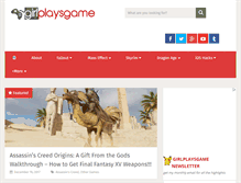 Tablet Screenshot of girlplaysgame.com